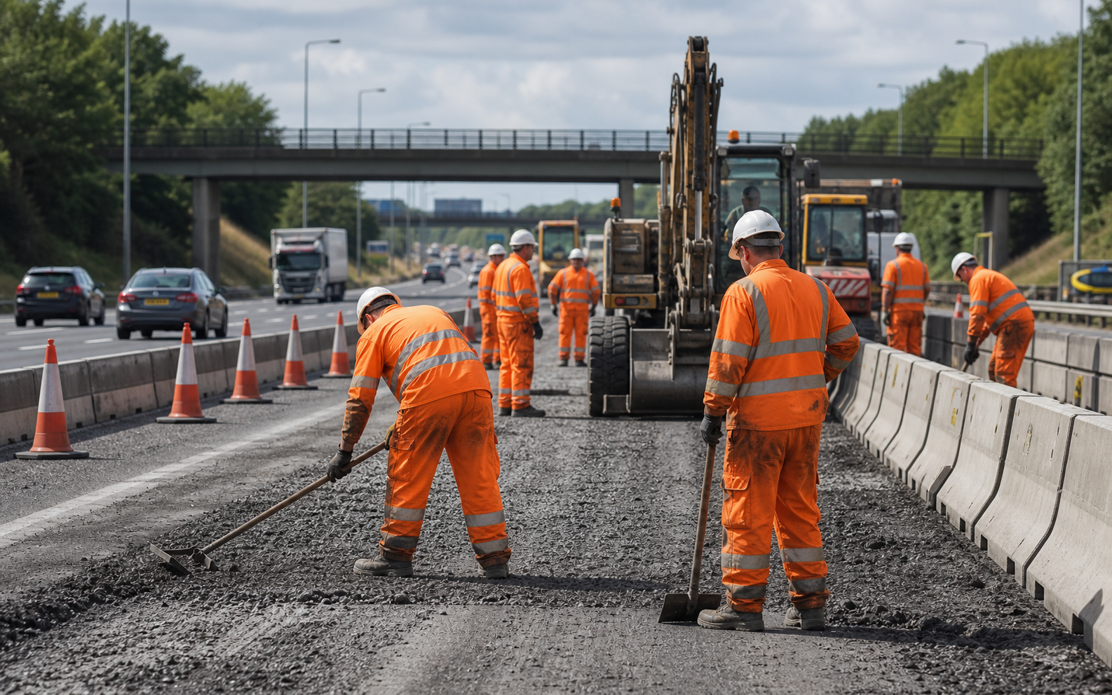 Motorway works labour support